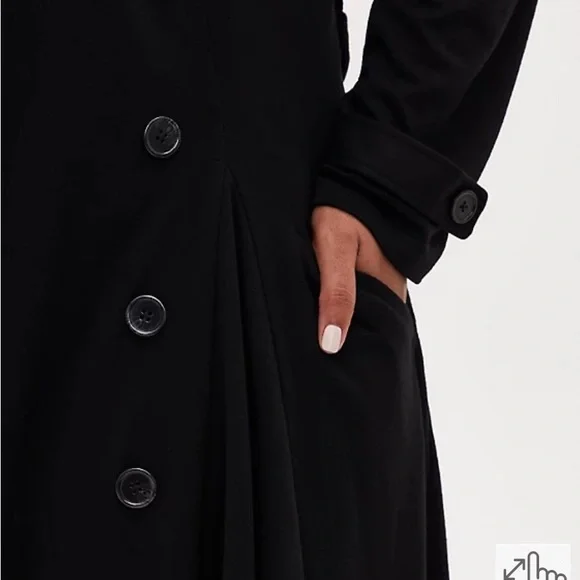 Torrid Brushed Ponte Trench Coat. Size LARGE. (Torrid size 0) - Picture 4 of 7
